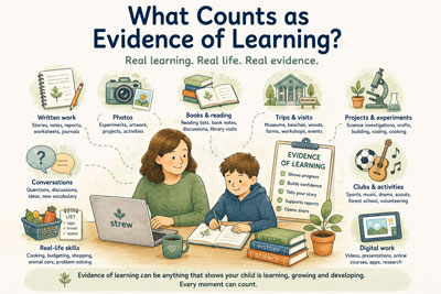 What counts as evidence of learning in home education